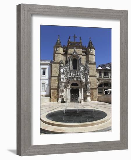 The Santa Cruz Church, with Manueline Facade, on the Praca 8 De Maio Square, Coimbra, Beira Litoral-Stuart Forster-Framed Photographic Print