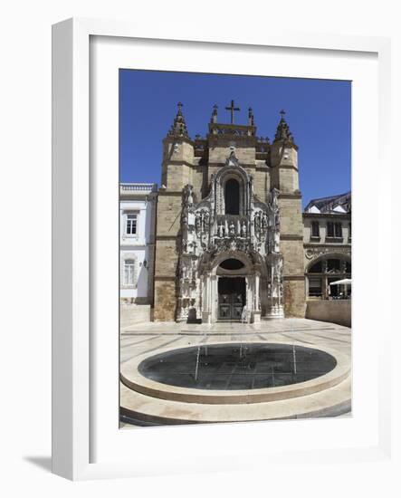 The Santa Cruz Church, with Manueline Facade, on the Praca 8 De Maio Square, Coimbra, Beira Litoral-Stuart Forster-Framed Photographic Print