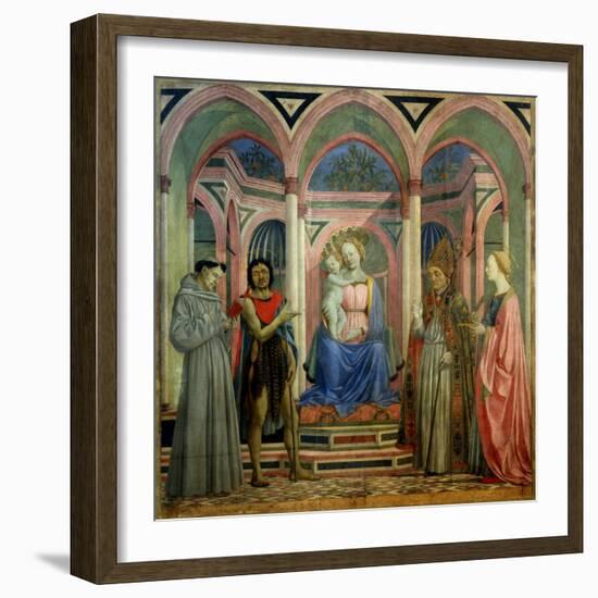 The Santa Lucia De' Magnoli Altarpiece, Ca 1447-Domenico Veneziano-Framed Giclee Print