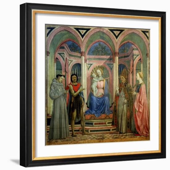 The Santa Lucia De' Magnoli Altarpiece, Ca 1447-Domenico Veneziano-Framed Giclee Print