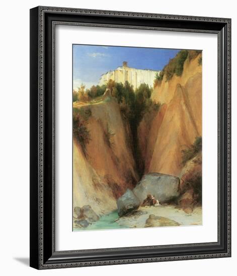 The Santa Scolastica Monastery-Karl Blechen-Framed Art Print