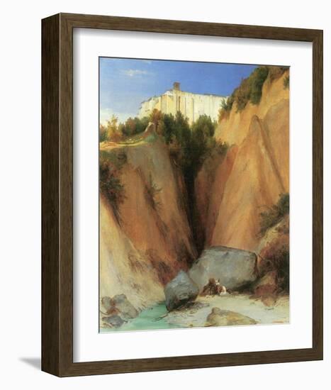 The Santa Scolastica Monastery-Karl Blechen-Framed Art Print