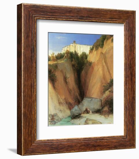 The Santa Scolastica Monastery-Karl Blechen-Framed Art Print