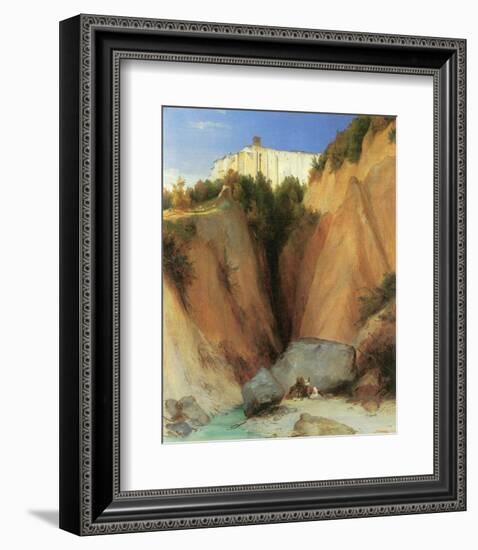 The Santa Scolastica Monastery-Karl Blechen-Framed Art Print