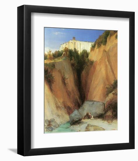 The Santa Scolastica Monastery-Karl Blechen-Framed Art Print