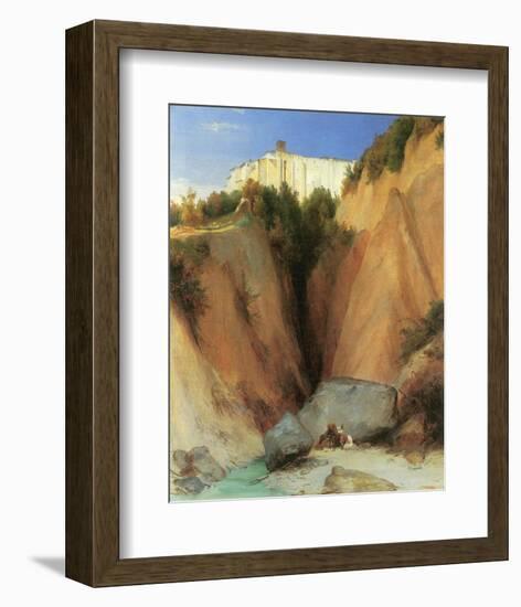 The Santa Scolastica Monastery-Karl Blechen-Framed Art Print