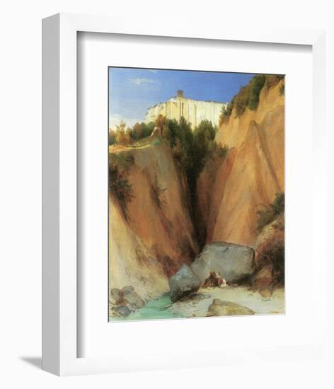 The Santa Scolastica Monastery-Karl Blechen-Framed Art Print