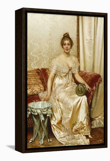 The Satin Rose-Joseph Frederic Soulacroix-Framed Premier Image Canvas