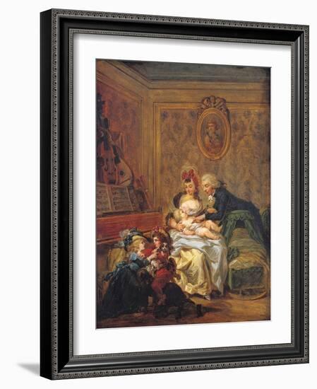 The Satisfaction of Marriage Or, the Happy Family-Francois Louis Joseph Watteau-Framed Giclee Print