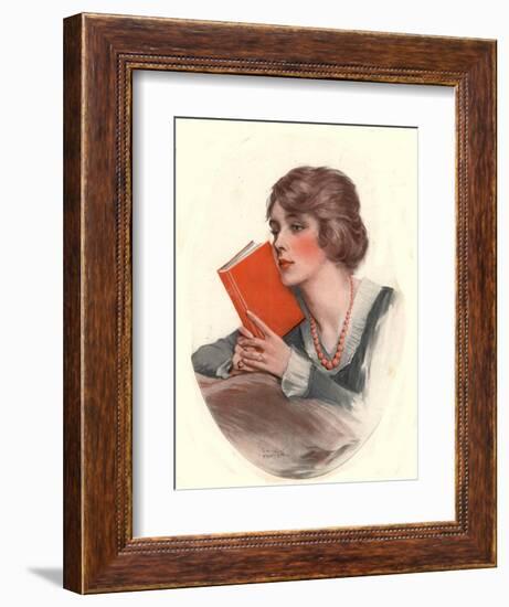 The Saturday Evening Post, Reading Books Agony Aunts Magazine, USA, 1919-null-Framed Giclee Print