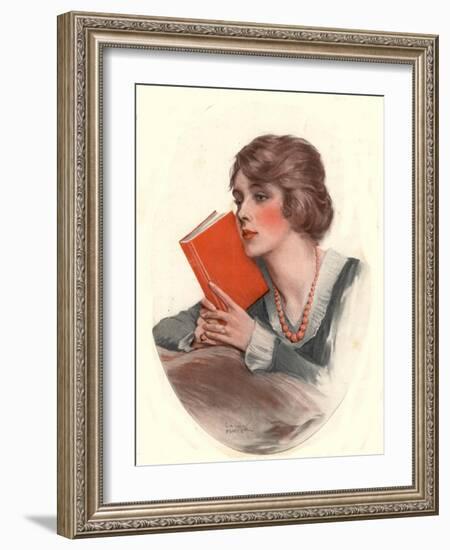 The Saturday Evening Post, Reading Books Agony Aunts Magazine, USA, 1919-null-Framed Giclee Print