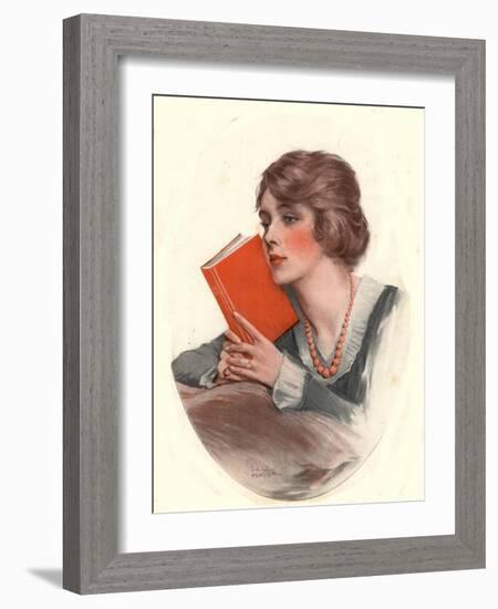 The Saturday Evening Post, Reading Books Agony Aunts Magazine, USA, 1919-null-Framed Giclee Print