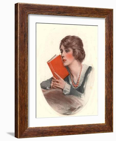 The Saturday Evening Post, Reading Books Agony Aunts Magazine, USA, 1919-null-Framed Giclee Print