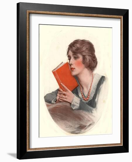 The Saturday Evening Post, Reading Books Agony Aunts Magazine, USA, 1919-null-Framed Giclee Print