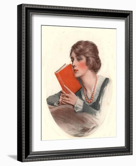 The Saturday Evening Post, Reading Books Agony Aunts Magazine, USA, 1919-null-Framed Giclee Print