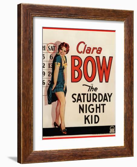THE SATURDAY NIGHT KID, Clara Bow on US poster art, 1929-null-Framed Art Print