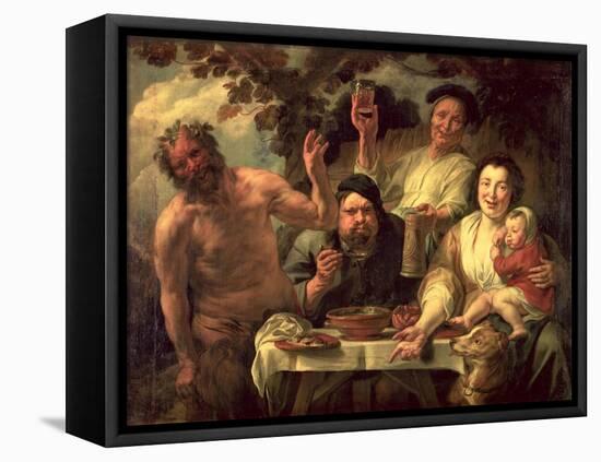 The Satyr and the Peasants-Jacob Jordaens-Framed Premier Image Canvas