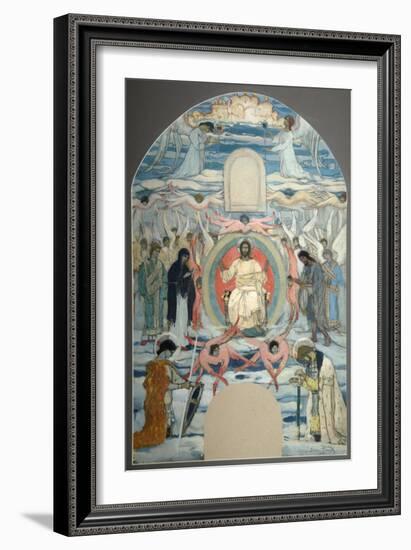 The Saviour Enthroned, 1905-Mikhail Vasilyevich Nesterov-Framed Giclee Print