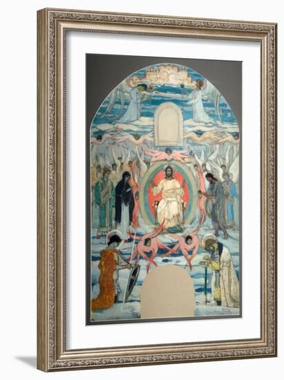 The Saviour Enthroned-Mikhail Vasilyevich Nesterov-Framed Giclee Print