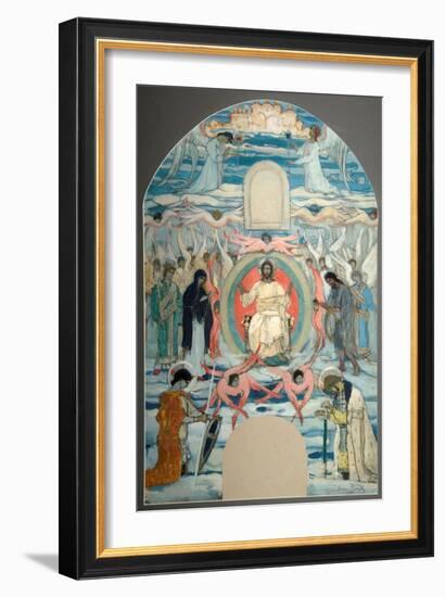 The Saviour Enthroned-Mikhail Vasilyevich Nesterov-Framed Giclee Print