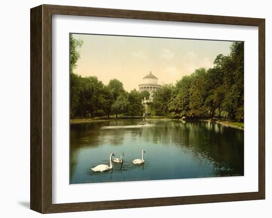 The Saxe Garden, Warsaw, Russia (I.E. Warsaw, Poland), C.1890-C.1900-null-Framed Giclee Print