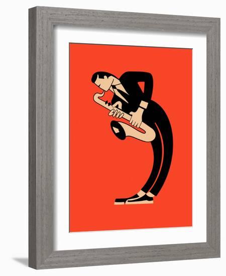 The Saxophone-Mark Rogan-Framed Art Print