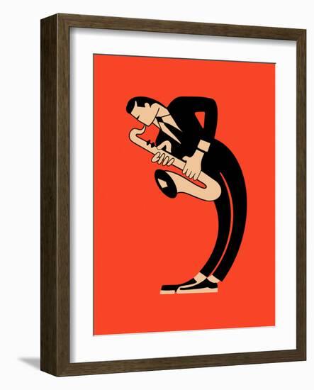 The Saxophone-Mark Rogan-Framed Art Print