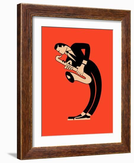 The Saxophone-Mark Rogan-Framed Art Print