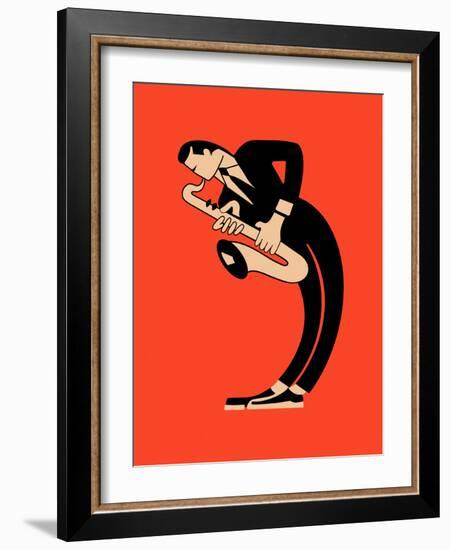 The Saxophone-Mark Rogan-Framed Art Print