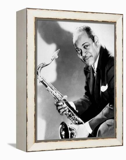 The Saxophonist Coleman Hawkins (1904-1969) in 40's-null-Framed Stretched Canvas