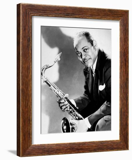 The Saxophonist Coleman Hawkins (1904-1969) in 40's-null-Framed Photo