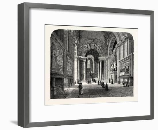 The Scala Regia of the Vatican. Rome Italy-null-Framed Giclee Print