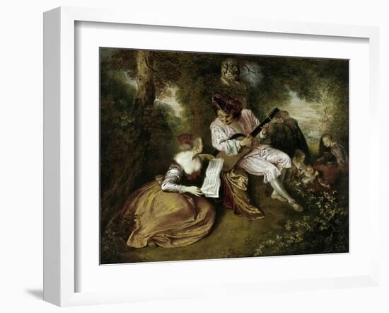 The Scale of Love, 1715-1718-Jean Antoine Watteau-Framed Art Print