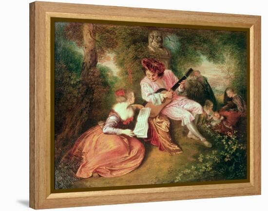 The Scale of Love, 1715-18-Jean Antoine Watteau-Framed Premier Image Canvas