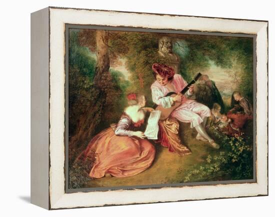 The Scale of Love, 1715-18-Jean Antoine Watteau-Framed Premier Image Canvas