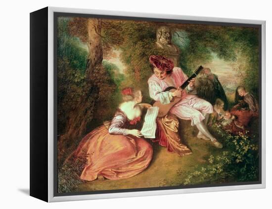 The Scale of Love, 1715-18-Jean Antoine Watteau-Framed Premier Image Canvas