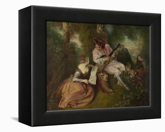 The Scale of Love (La Gamme D'Amou), 1715-1716-Jean Antoine Watteau-Framed Premier Image Canvas