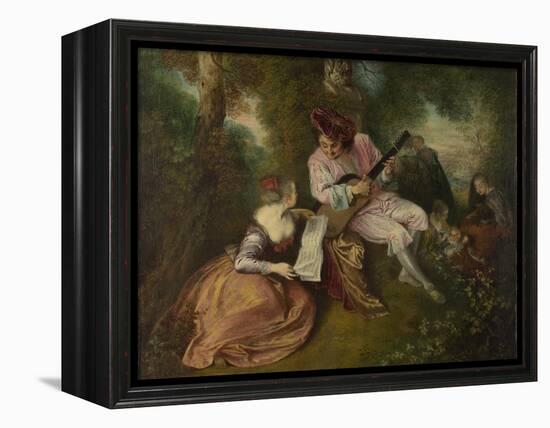 The Scale of Love (La Gamme D'Amou), 1715-1716-Jean Antoine Watteau-Framed Premier Image Canvas