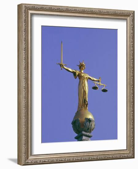 The Scales of Justice Above the Old Bailey Law Courts, Inns of Court, London, England, UK-Walter Rawlings-Framed Photographic Print