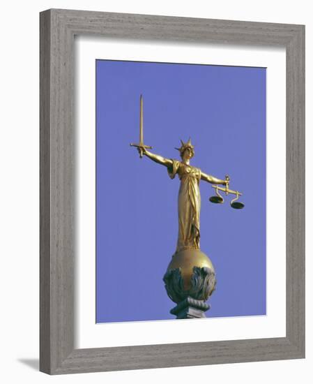 The Scales of Justice Above the Old Bailey Law Courts, Inns of Court, London, England, UK-Walter Rawlings-Framed Photographic Print