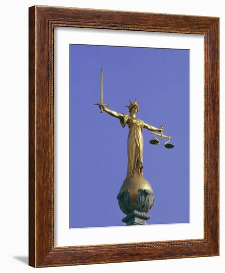 The Scales of Justice Above the Old Bailey Law Courts, Inns of Court, London, England, UK-Walter Rawlings-Framed Photographic Print