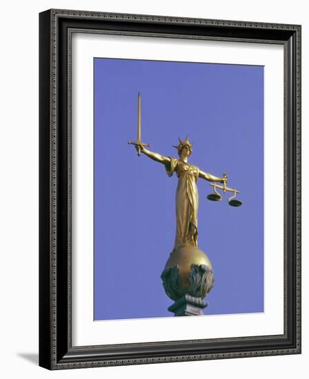 The Scales of Justice Above the Old Bailey Law Courts, Inns of Court, London, England, UK-Walter Rawlings-Framed Photographic Print