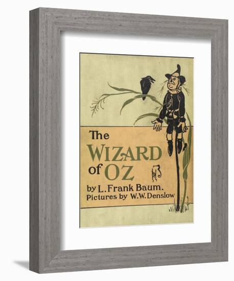 The Scarecrow, a Character in the Story, 'the Wizard Of Oz'-William Denslow-Framed Premium Giclee Print