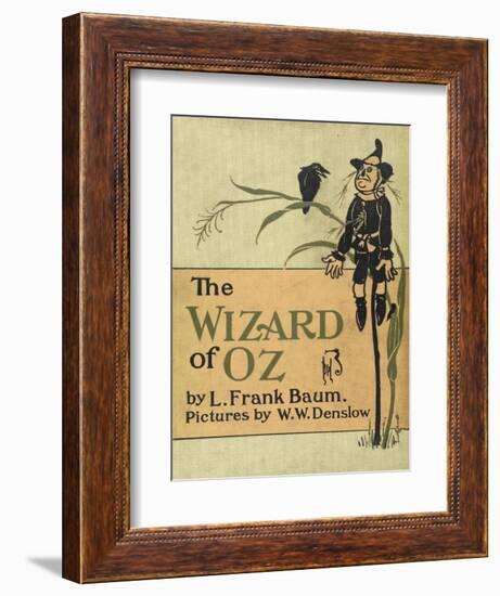 The Scarecrow, a Character in the Story, 'the Wizard Of Oz'-William Denslow-Framed Premium Giclee Print