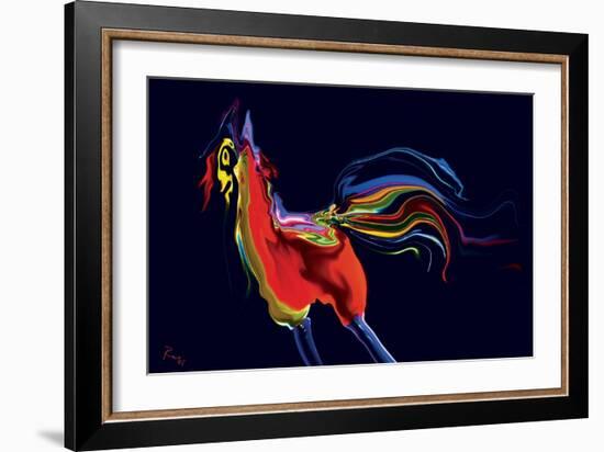 The Scared Rooster-Rabi Khan-Framed Art Print