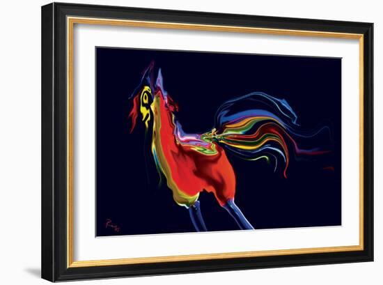 The Scared Rooster-Rabi Khan-Framed Art Print