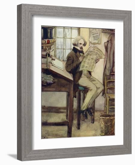 The Scarlet Letter, a Romance by Nathaniel Hawthorme-Hugh Thomson-Framed Giclee Print