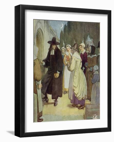 The Scarlet Letter, a Romance by Nathaniel Hawthorme-Hugh Thomson-Framed Giclee Print