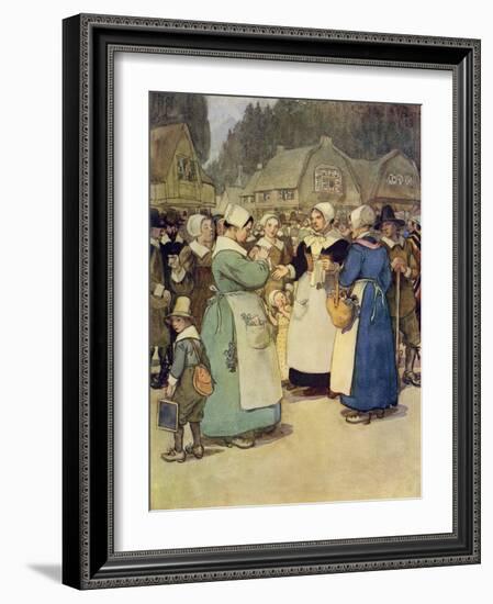 The Scarlet Letter, a Romance by Nathaniel Hawthorme-Hugh Thomson-Framed Giclee Print