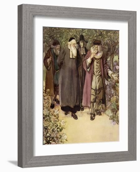 The Scarlet Letter, a Romance by Nathaniel Hawthorme-Hugh Thomson-Framed Giclee Print